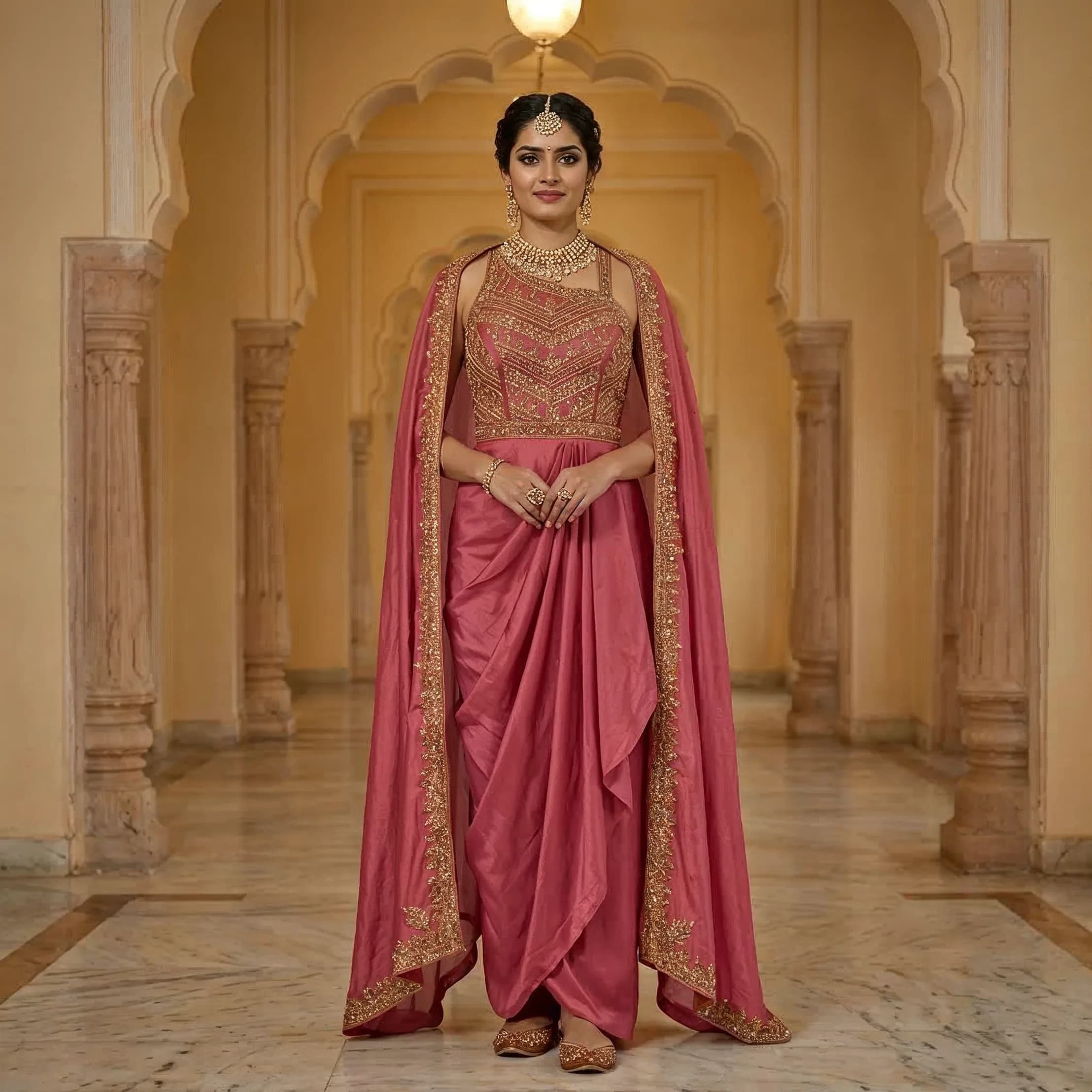 Draped Dhoti Gown