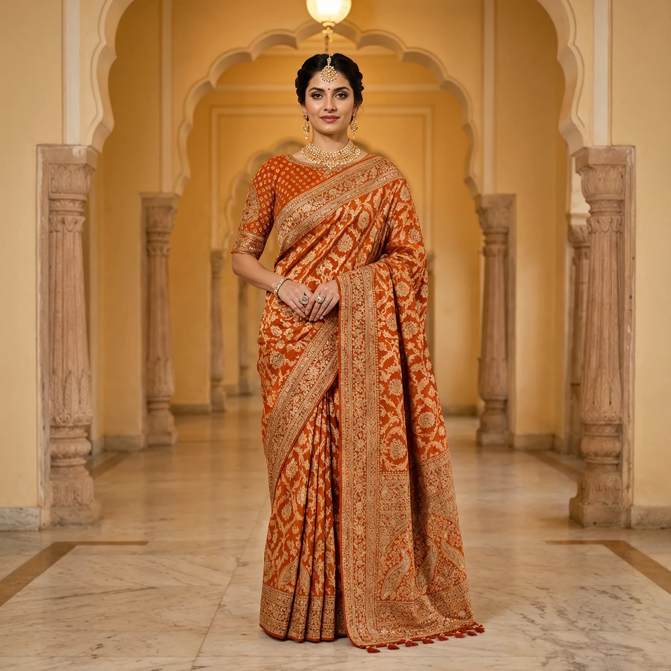 Orange Saree