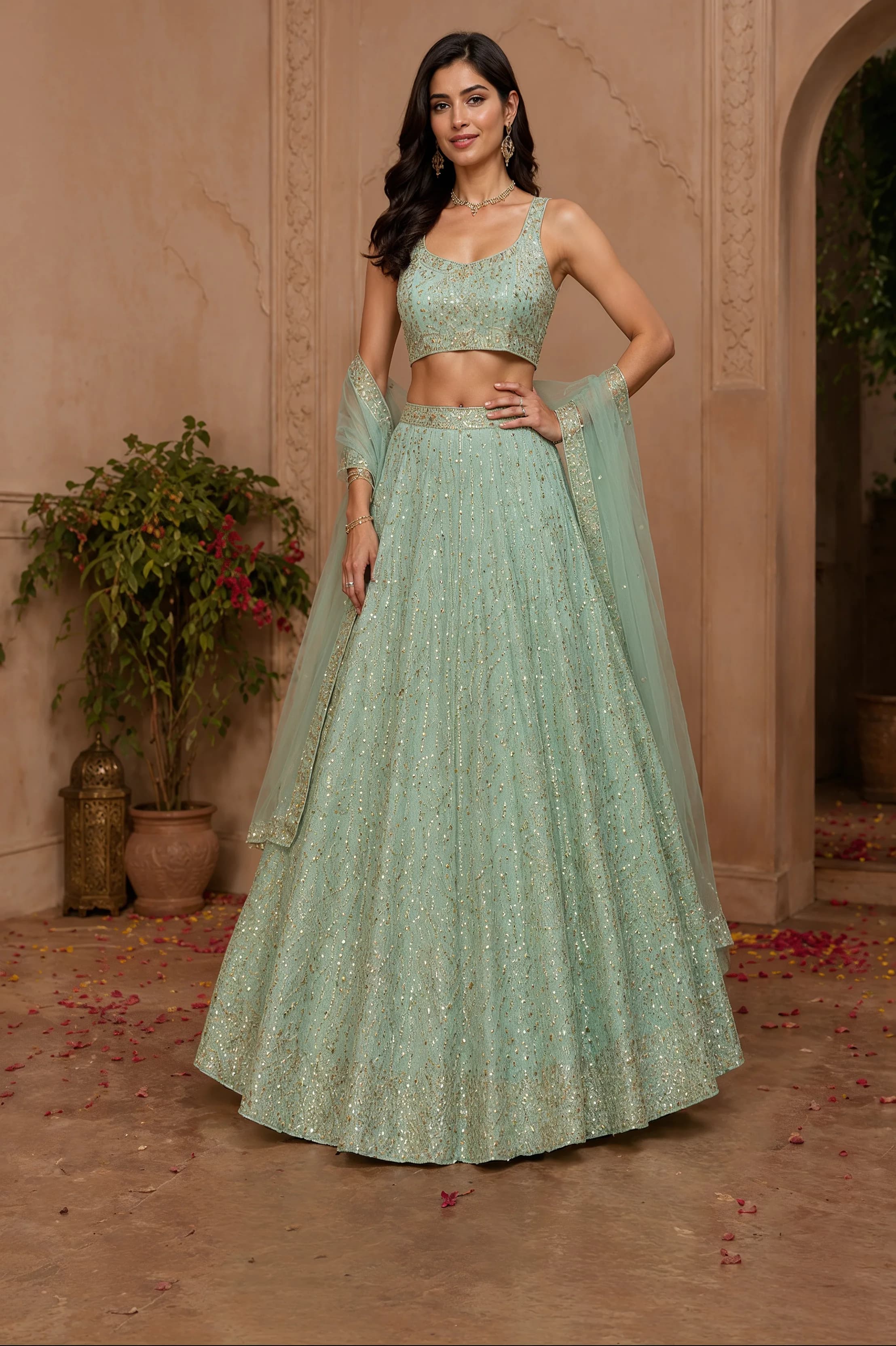 Lehenga Choli Green