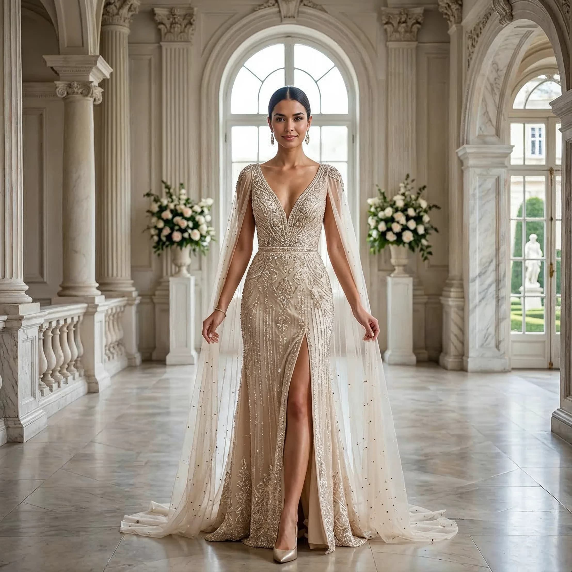Thigh-Slit Mermaid Gown